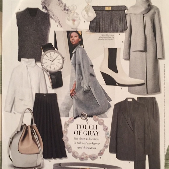 Jil Sander Gray Wool Cashmere Ribbed Embellished Pullover Sweater EUC Sz 10 Soft - Picture 11 of 12